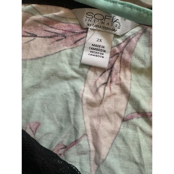 Sofia Vergara 2X Soft Leopard Print Cami Slip Dress Gown - Picture 6 of 7